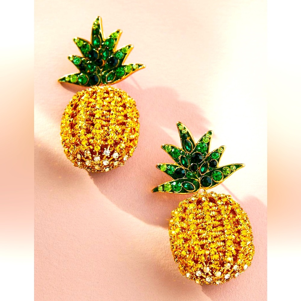 BaubleBar Pavé Pineapple Earrings